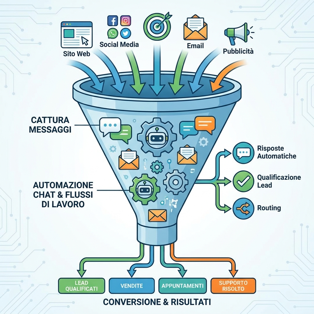 Sistema di cattura messaggi e chat automatiche