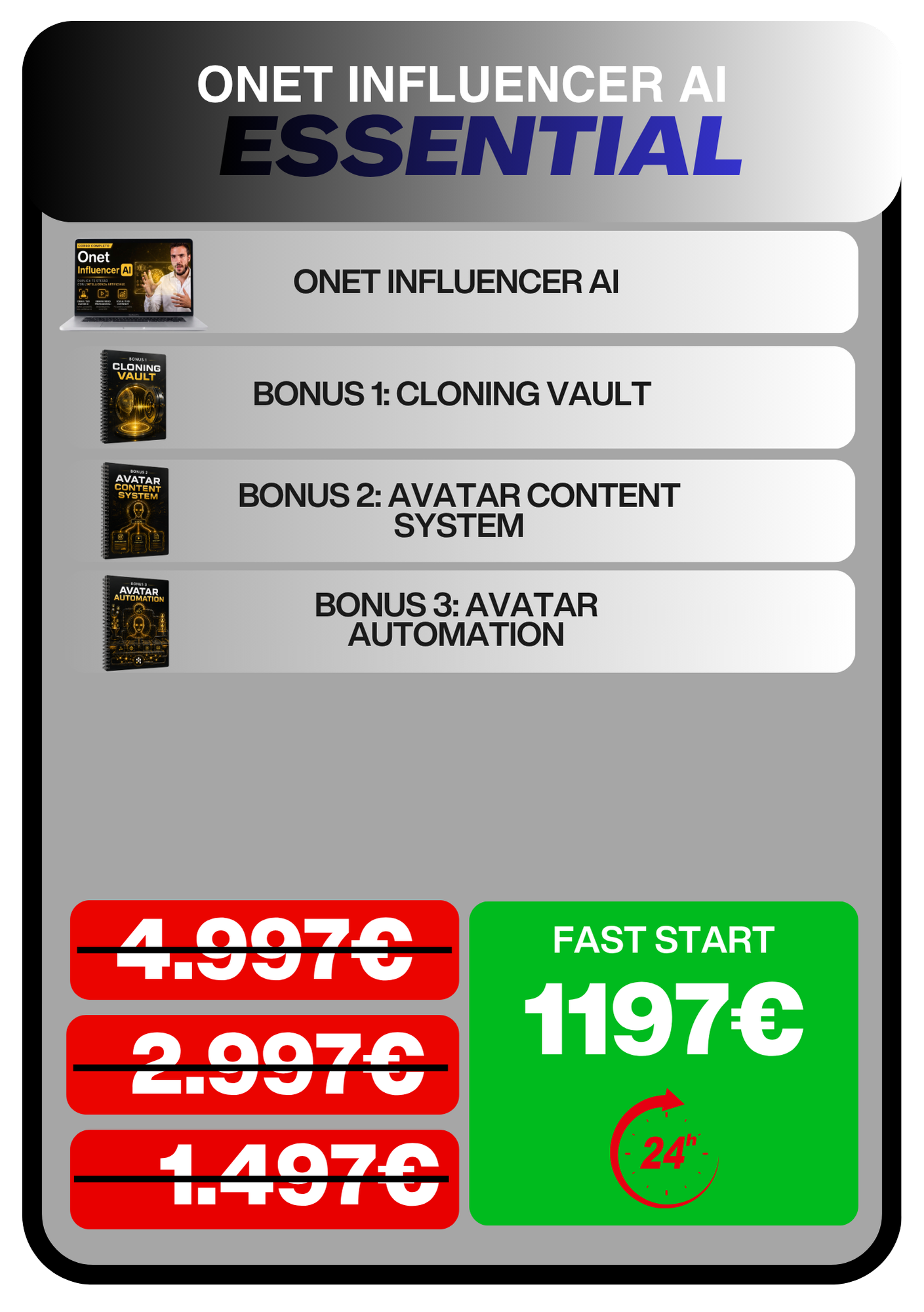 Onet Influencer AI Pacchetto 1